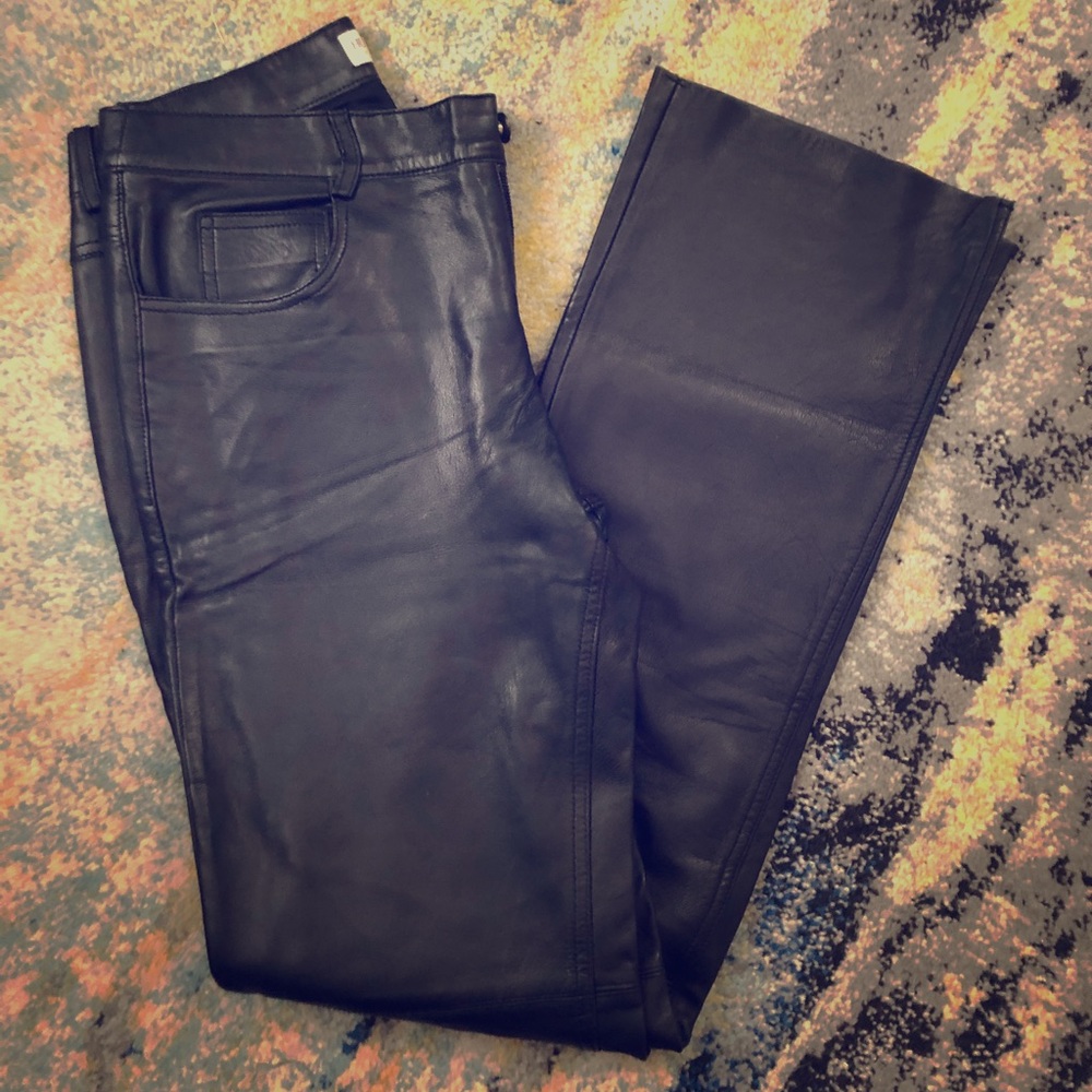 Banana Republic Black Leather Pants
